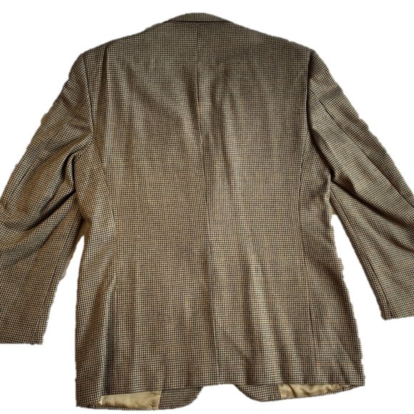 Vintage Burberry Suit Jacket Windowpane Wool 40R - Picture 6 of 6